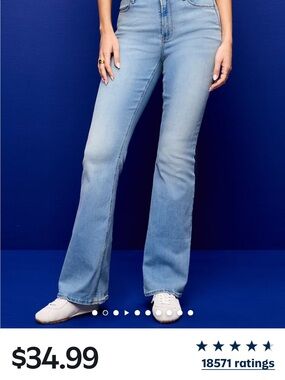 Old Navy Light Blue High-Rise Flare Jeans